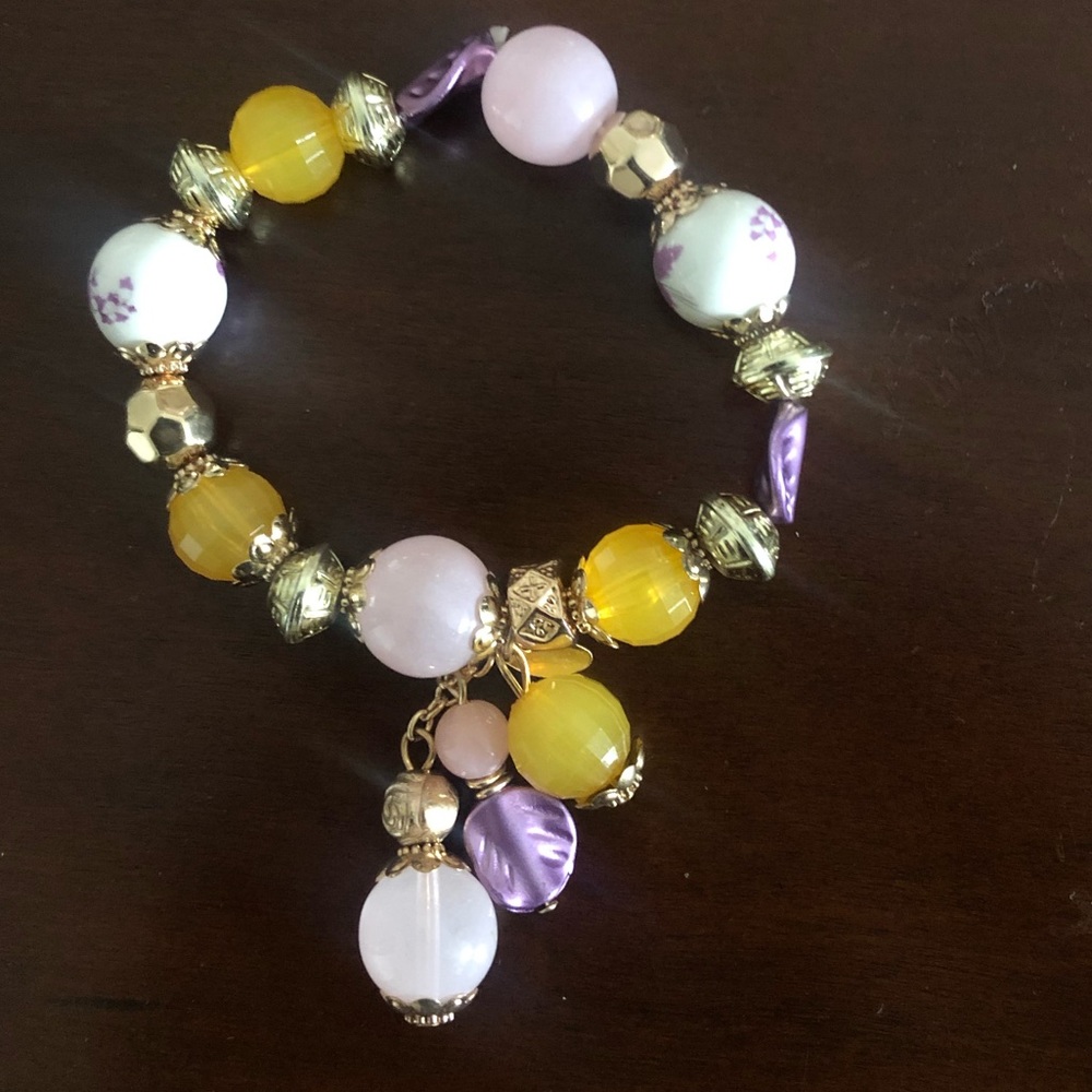 fashion bracelet yellow purple